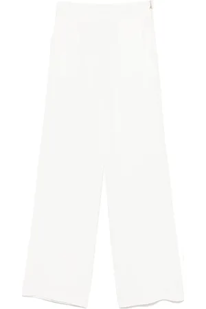 Patrizia Pepe Pantalone bianco dritto in crepe
