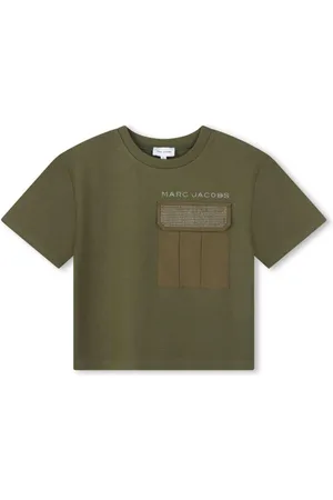 Marc Jacobs T-shirt logo e tasca strass
