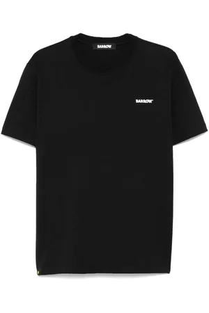 BARROW T-shirt nera basic mini logo petto