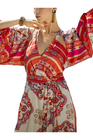 HANITA Coprispalle crop fantasia Camelia raso