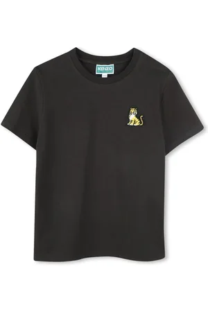 Kenzo T-shirt nera mini ricamo Kotora
