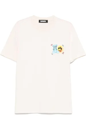 BARROW T-shirt vaniglia mini logo petto