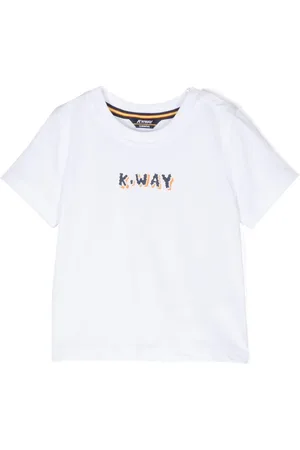 K-Way T-shirt pete neonato bianca logo 3D