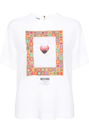 Moschino T-shirt bianca con stampa