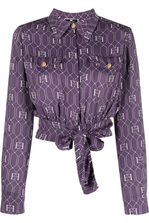 Elisabetta Franchi Camicia Donna Prugna Viscosa