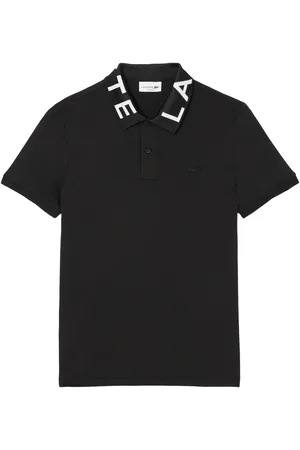 Lacoste Polo nera colletto logato