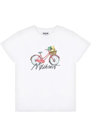 Moschino T-shirt bianca stampa logata