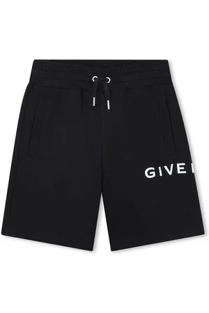 Givenchy Bermuda nero elasticizzato logo laterale
