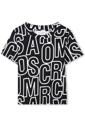 Marc Jacobs T-shirt nera logo all-over