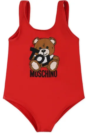 Moschino Costume intero rosso teddy toy neonata