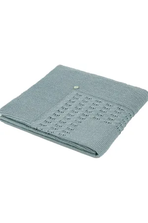 PAZ RODRIGUEZ Coperta ottanio in maglia traforata