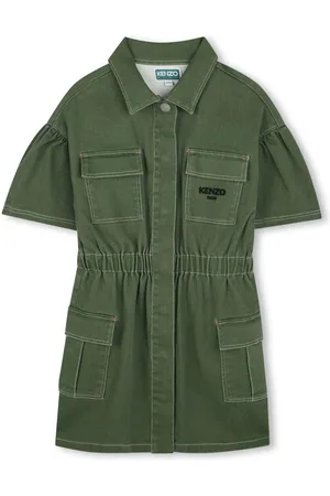 Kenzo Abito verde con tasconi