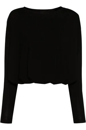 Pinko Maglia orlo drappeggiato nera