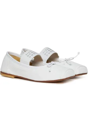 Maison Margiela Ballerina bianca elastico logo numerico