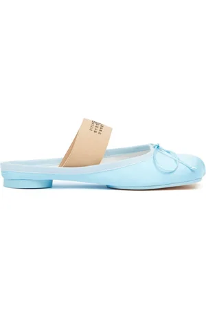 Maison Margiela Ciabatta celeste punta anatomica e fascia numerica
