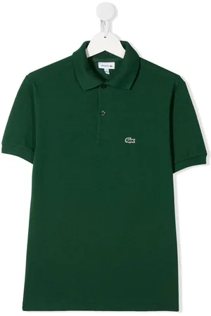 Lacoste Polo verde logo ricamo