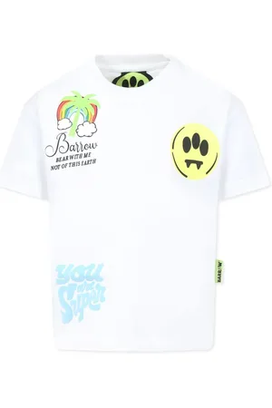 BARROW T-shirt bianca grafica all-over
