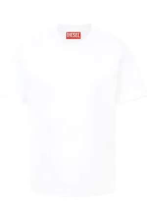 Diesel T-shirt bianca Oval-D retro