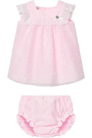 PAZ RODRIGUEZ Completo rosa con pois ricamati (2pz)
