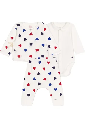 Petit Bateau Set con fantasia cuori neonato (3pz)