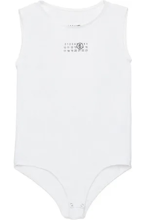 Maison Margiela Body giro maniche bianco con logo numerico