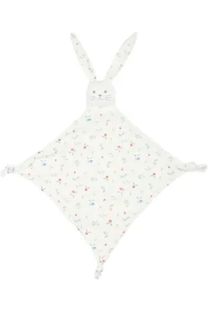 Petit Bateau Peluche coniglio con fantasia all-over bianco