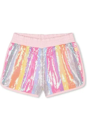Billieblush Short in paillettes righe verticali multicolor