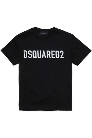 Dsquared2 T-shirt nera logo stampa