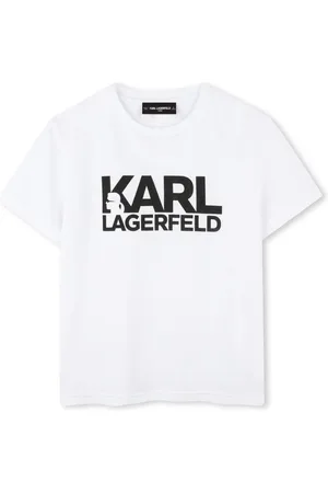 Karl Lagerfeld T-shirt bianca logo lettering