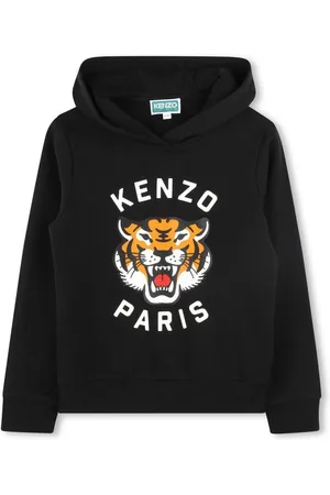 Kenzo Felpa nera logo tiger