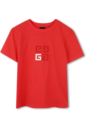 Givenchy T-shirt rossa logo monogram frontale