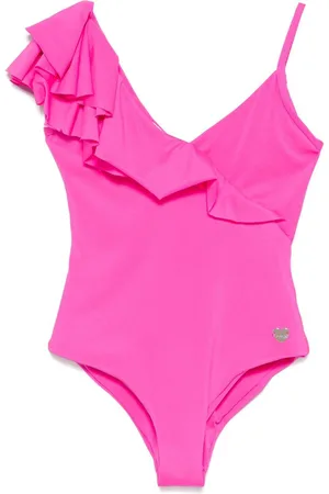 MONNALISA Costume intero fucsia con ruches