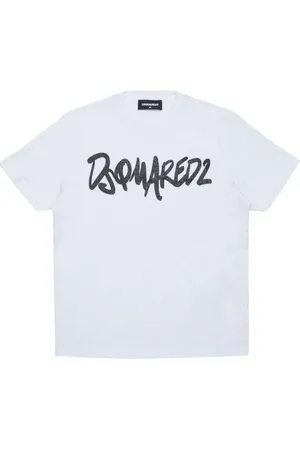 Dsquared2 T-shirt bianca logo glitter