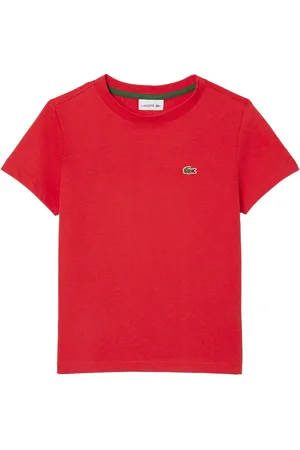 Lacoste T-shirt rossa mini logo ricamo