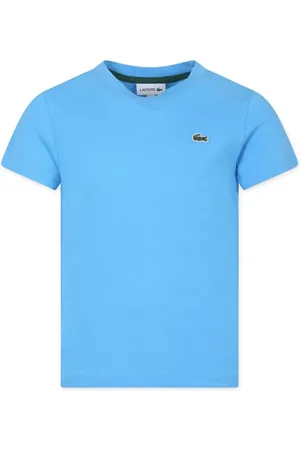 Lacoste T-shirt azzurra logo ricamo