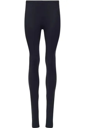 Maison Margiela Pantalone ultra slim con logo sul retro