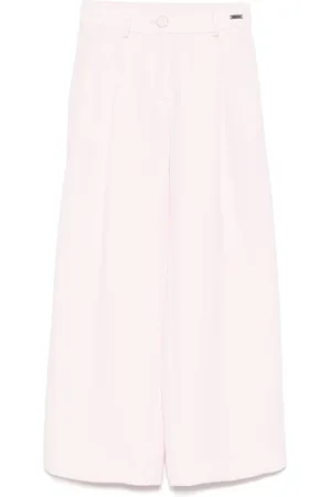 MONNALISA Pantalone rosa con pieghe stirate
