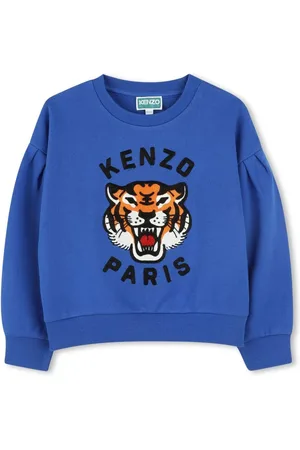 Kenzo Felpa blu ricamo tiger