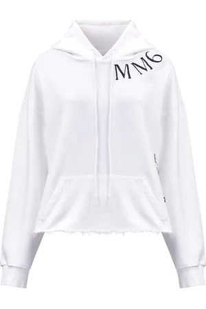 Maison Margiela Felpa bianca stampa logo