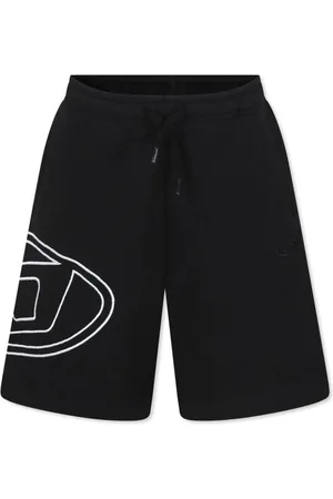 Diesel Bermuda nero ricamo Oval -D
