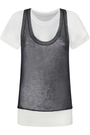 Pinko T-shirt Mark bianca e grigia