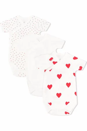 Petit Bateau Set body con cuori neonato (3pz)