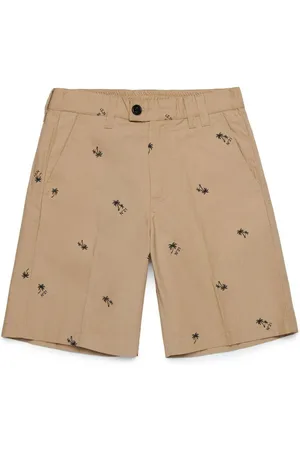 N.21 Kids Bermuda beige mini logo all-over