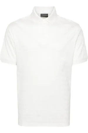 Emporio Armani Polo bianca logo all-over