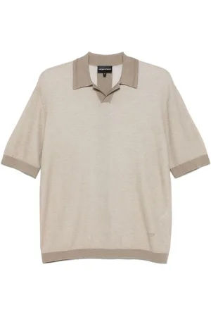 Emporio Armani Polo biege in maglia