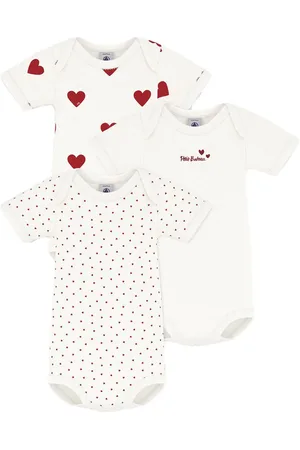 Petit Bateau Set body fanatasia cuori (3pz)