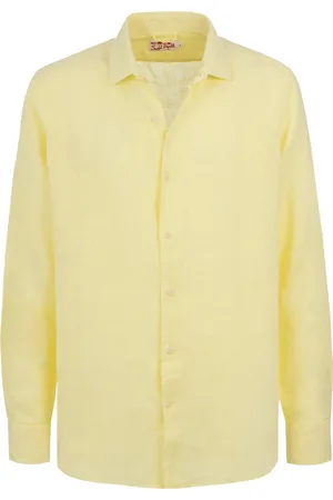 MC2 SAINT BARTH Camicia Pamplona gialla lino