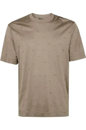 Emporio Armani T-shirt beige mini aquila all-over