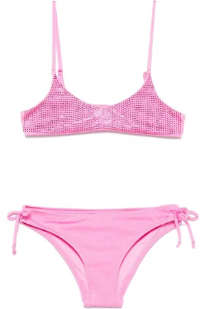 MC2 SAINT BARTH Costume paloma rosa con strass (2pz)