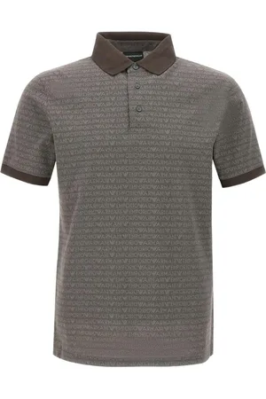 Emporio Armani Polo marrone logo all-over